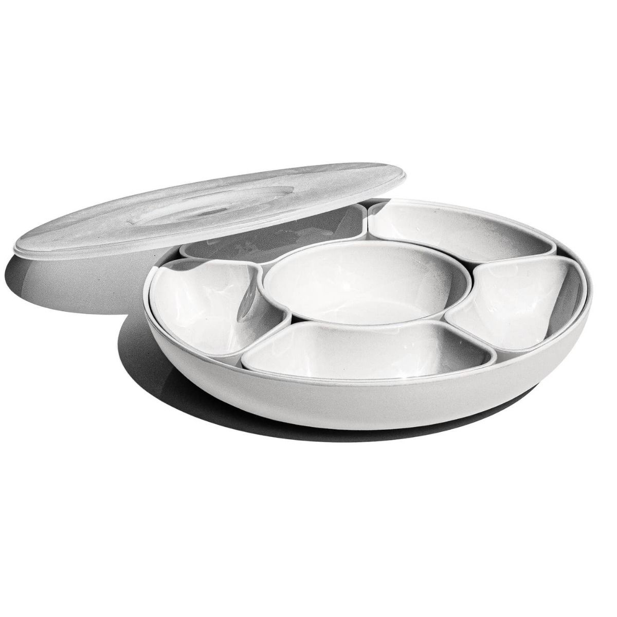 Tarhong Divided Server with Lazy Susan Base | 8pc Set