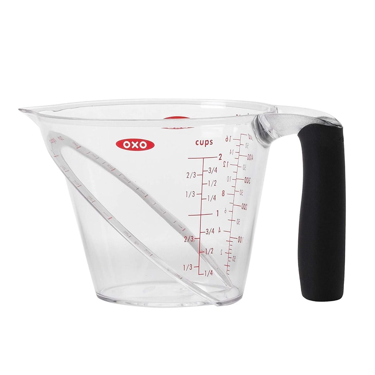 KitchenAid Universal Easy View Angled Measuring Cup, Large, Clear with  Black Handle