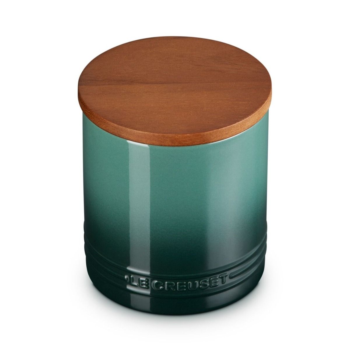 Signature 1.2 Qt. Stoneware Canister with Acacia Wood Lid