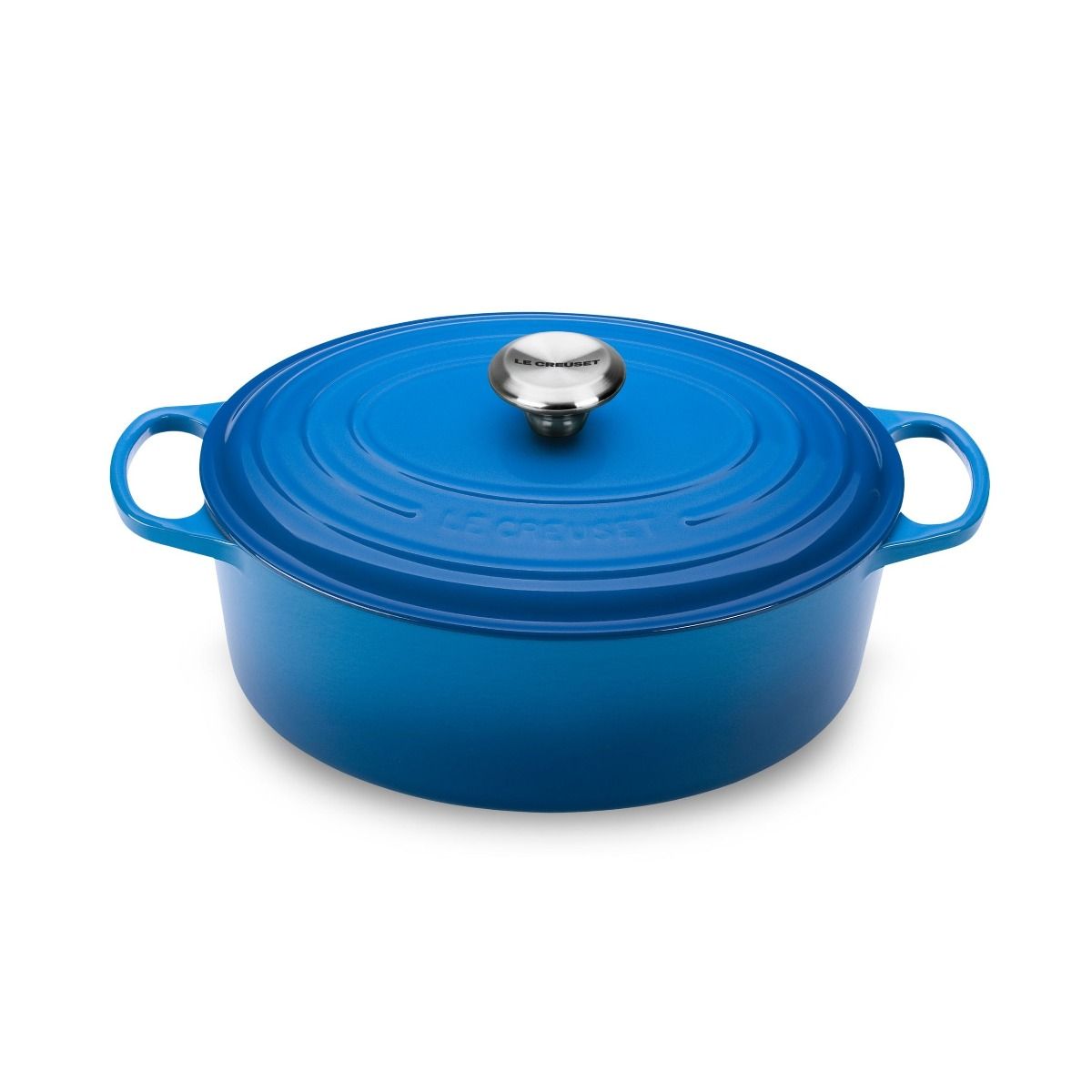 LE CREUSET　オーバル　ハーモニックブルー　25cm 2.75 Qt. Oval Signature Enameled Cast Iron Dutch Oven with