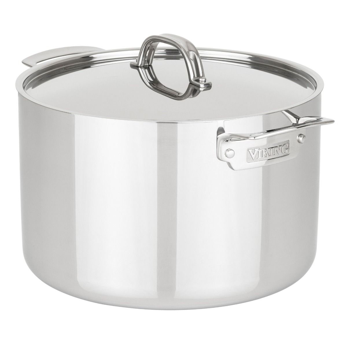 3-Ply Stainless Steel Stock Pot with Metal Lid (12 Quart) | Viking