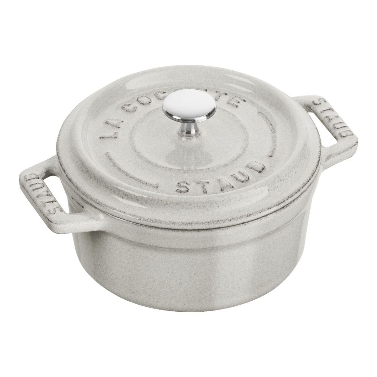 8.5 oz Mini Round Dutch Oven (White Truffle) | Staub | Everything