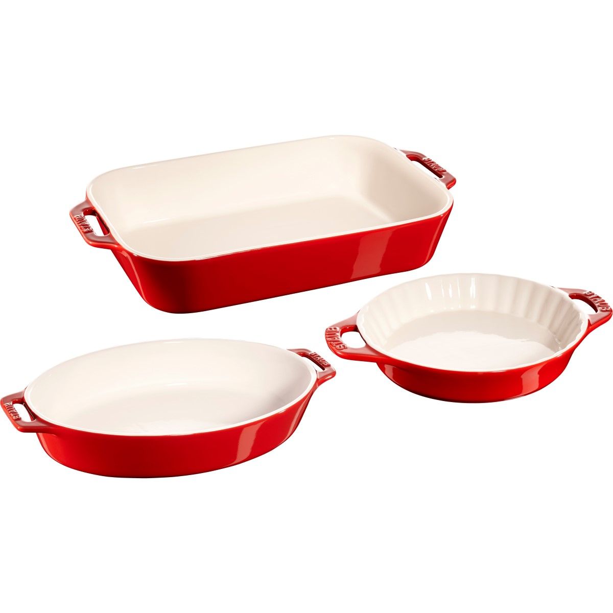 3-Piece Mixed Baking Dish Set (Cherry Red) | Staub | Everything