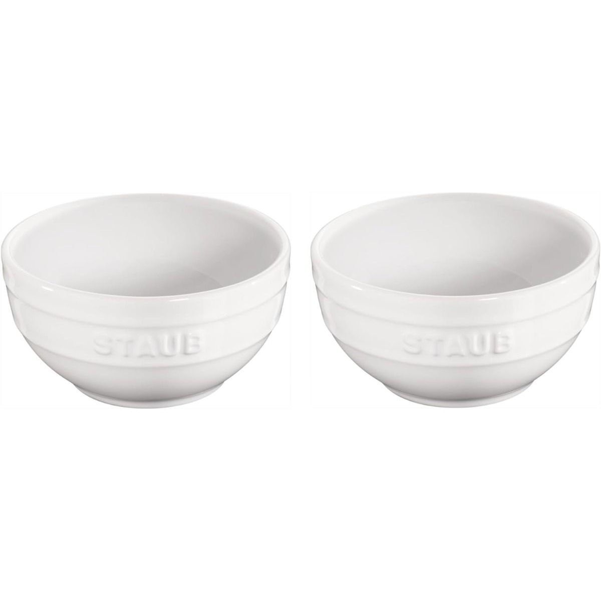  STAUB Ceramic 4-pc Baking Dish and Bowl Set - White: Home &  Kitchen