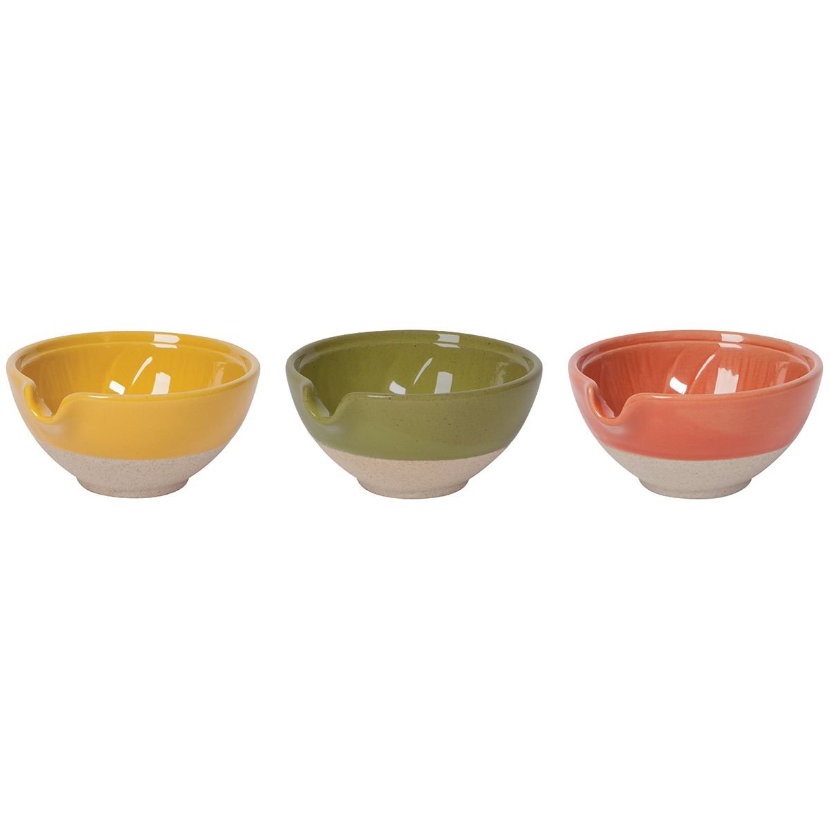 Nesting Small Pottery Dip Bowls – 3 Color Options