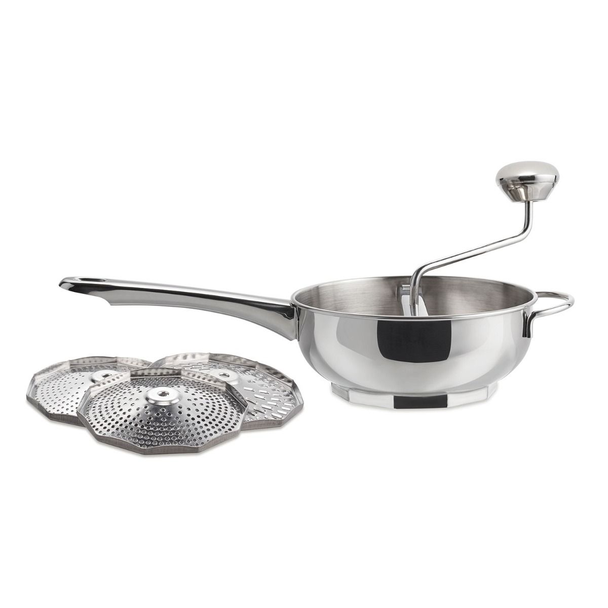 Weston Stainless Steel Food (61-0101-W) 1 Quart Capacity, 3 Milling Discs,  Dishwasher Safe