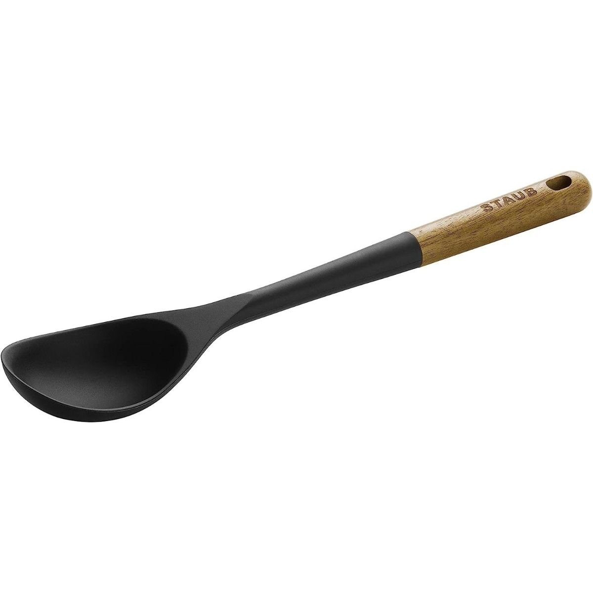  STAUB Multifunction Spatula Spoon, Great for Both Cooking and  Serving Durable BPA-Free Matte Black Silicone, Acacia Wood Handles, Safe  for Nonstick Cooking Surfaces: Home & Kitchen
