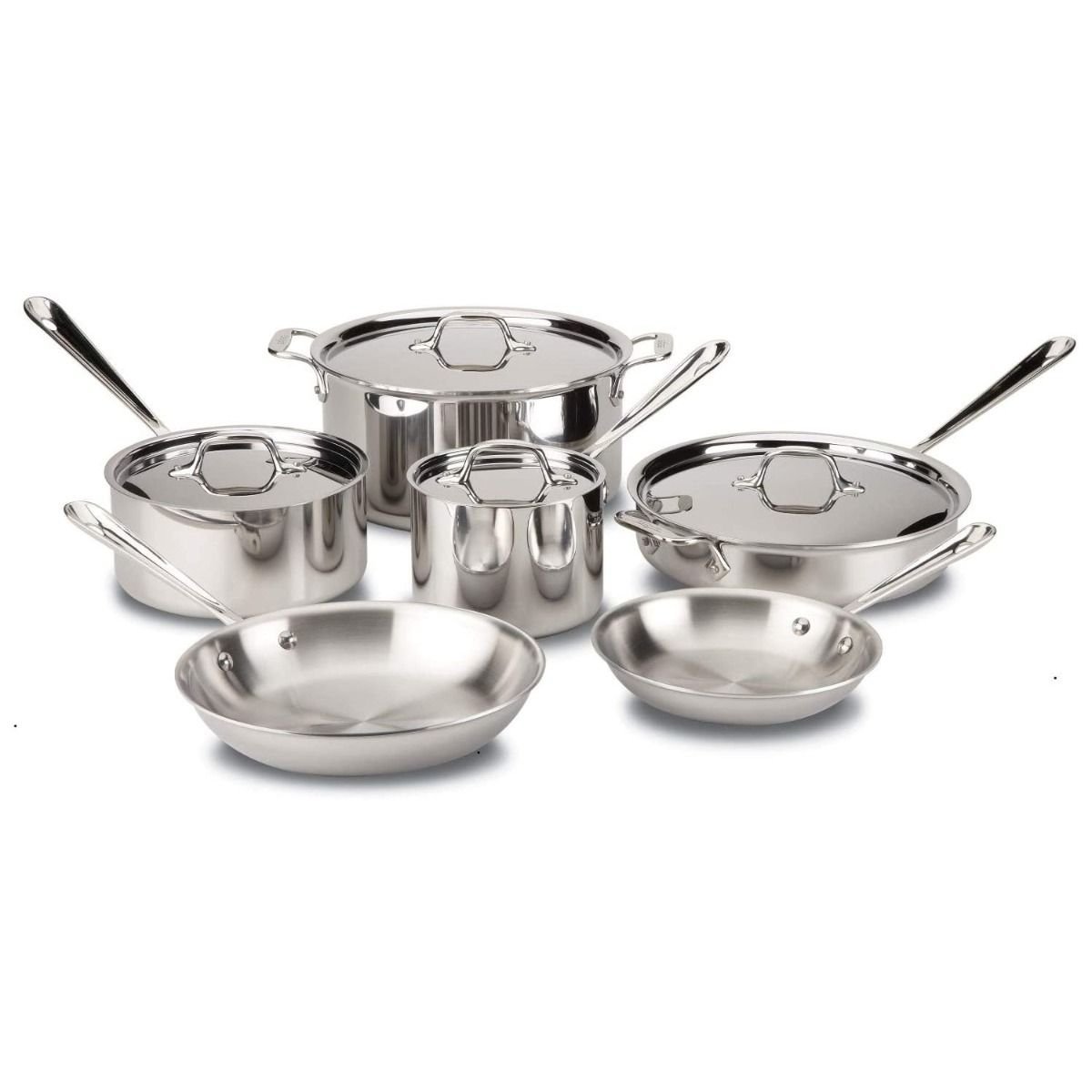 All-Clad D3 Stainless Steel Cookware Set | 10-Piece