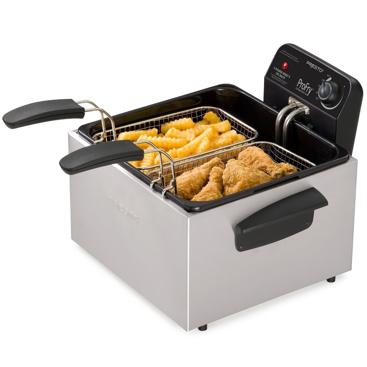 Stainless Steel Dual Basket ProFry® Immersion Element Deep Fryer