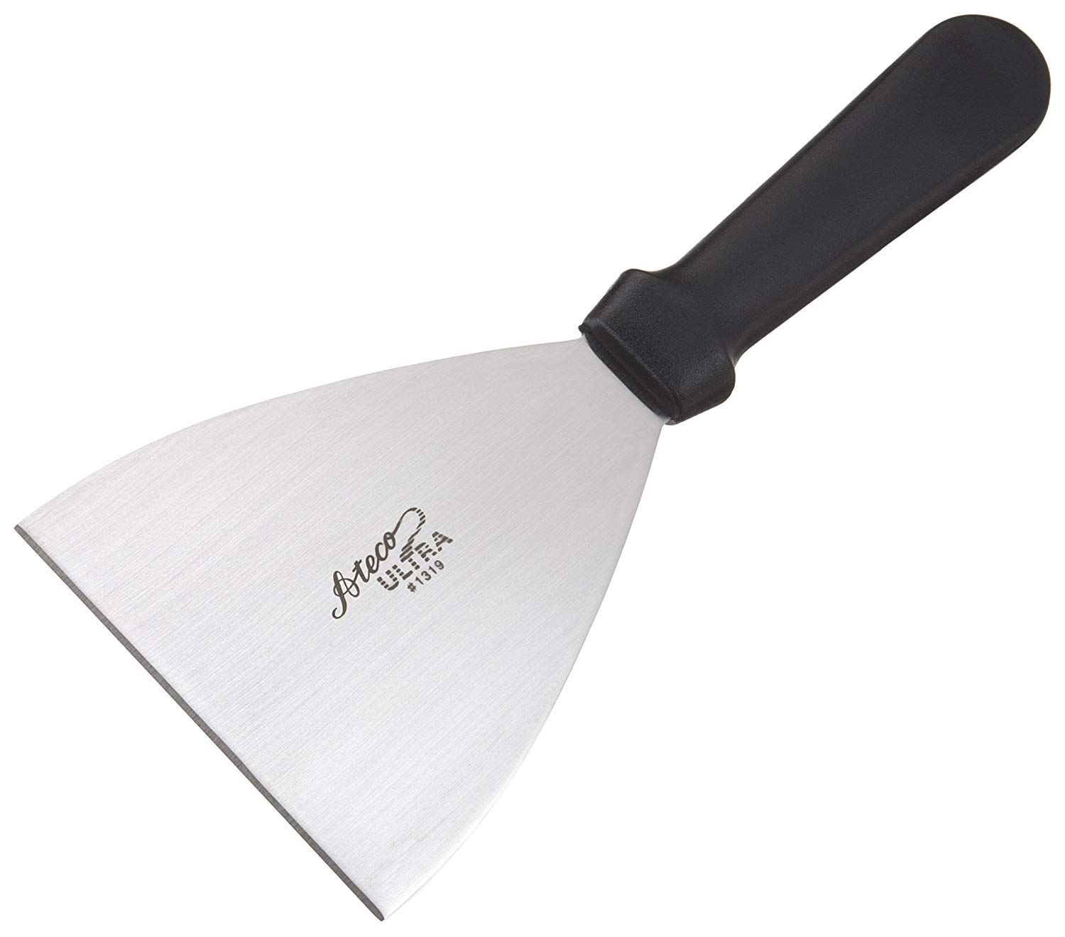 Ateco Bench Dough Scraper, Stainless Steel with Black Handle