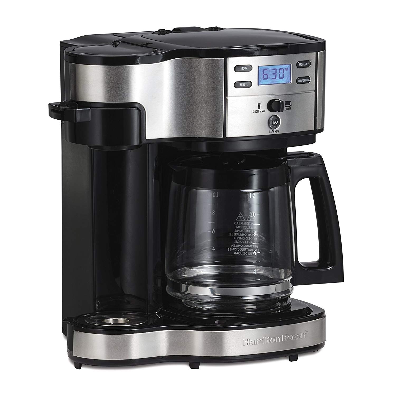 2-Way Coffee Maker with 12 Cup Carafe, Black & Stainless - 49980Z