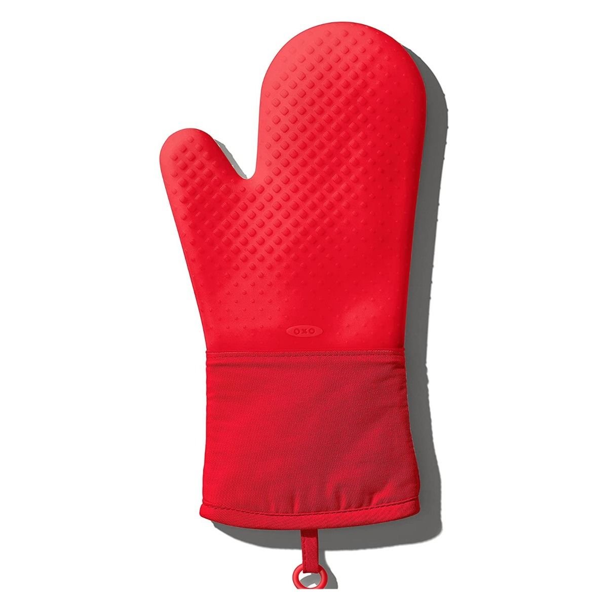 Short Oven Mitts Heat Resistant Silicone Kitchen Mini Oven Mitts Non-Slip  Microwave Machine Washable Red - Red