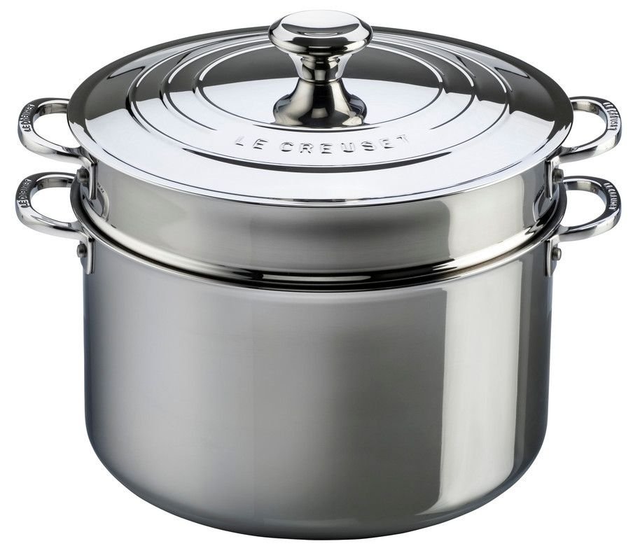 Le Creuset 9-Quart Stockpot with Lid and Deep Colander Insert