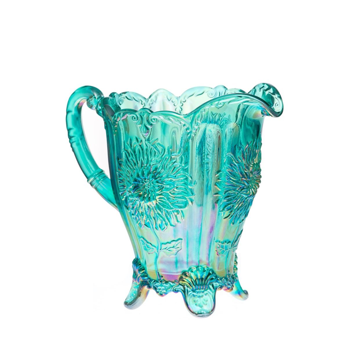 Petite Glass Pitcher Dark Teal