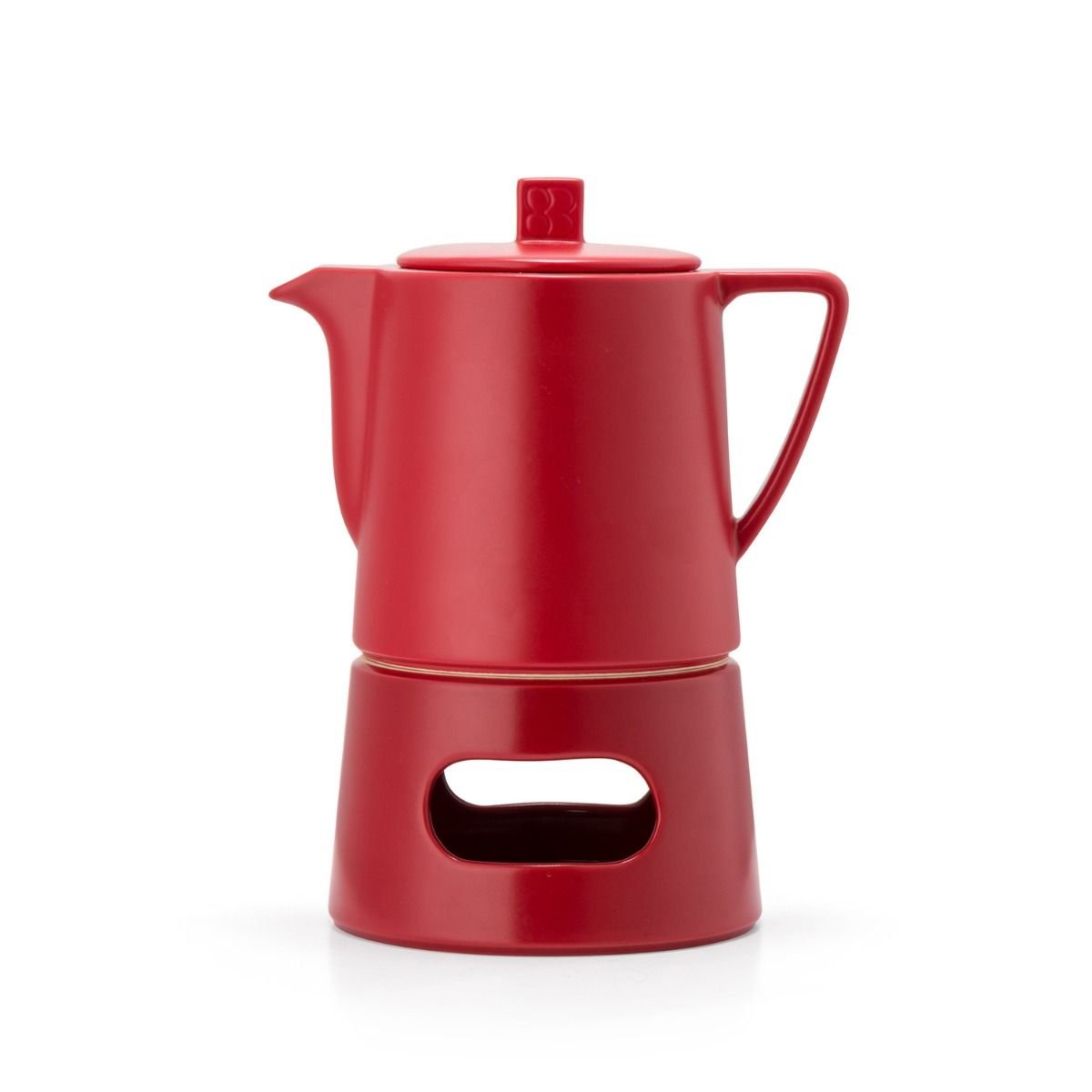 Pathologisch Kangoeroe Verlating Bredemeijer 1L Ceramic Teapot with Warmer Set - Red