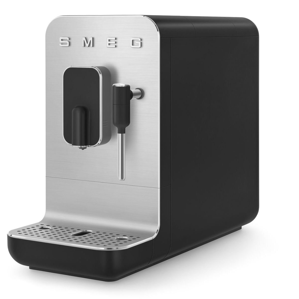 Best Buy: SMEG BCC02 Single Serve Fully-Automatic Coffee Maker With Steamer  Black BCC02BLMUS