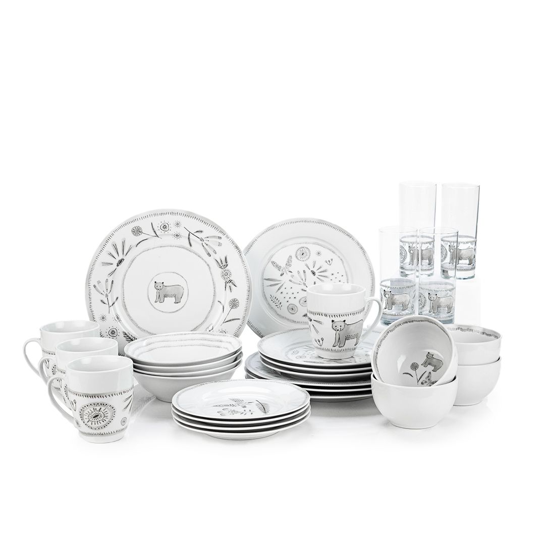 Everything Kitchens 28-Piece Dinnerware Set | Bear With Me