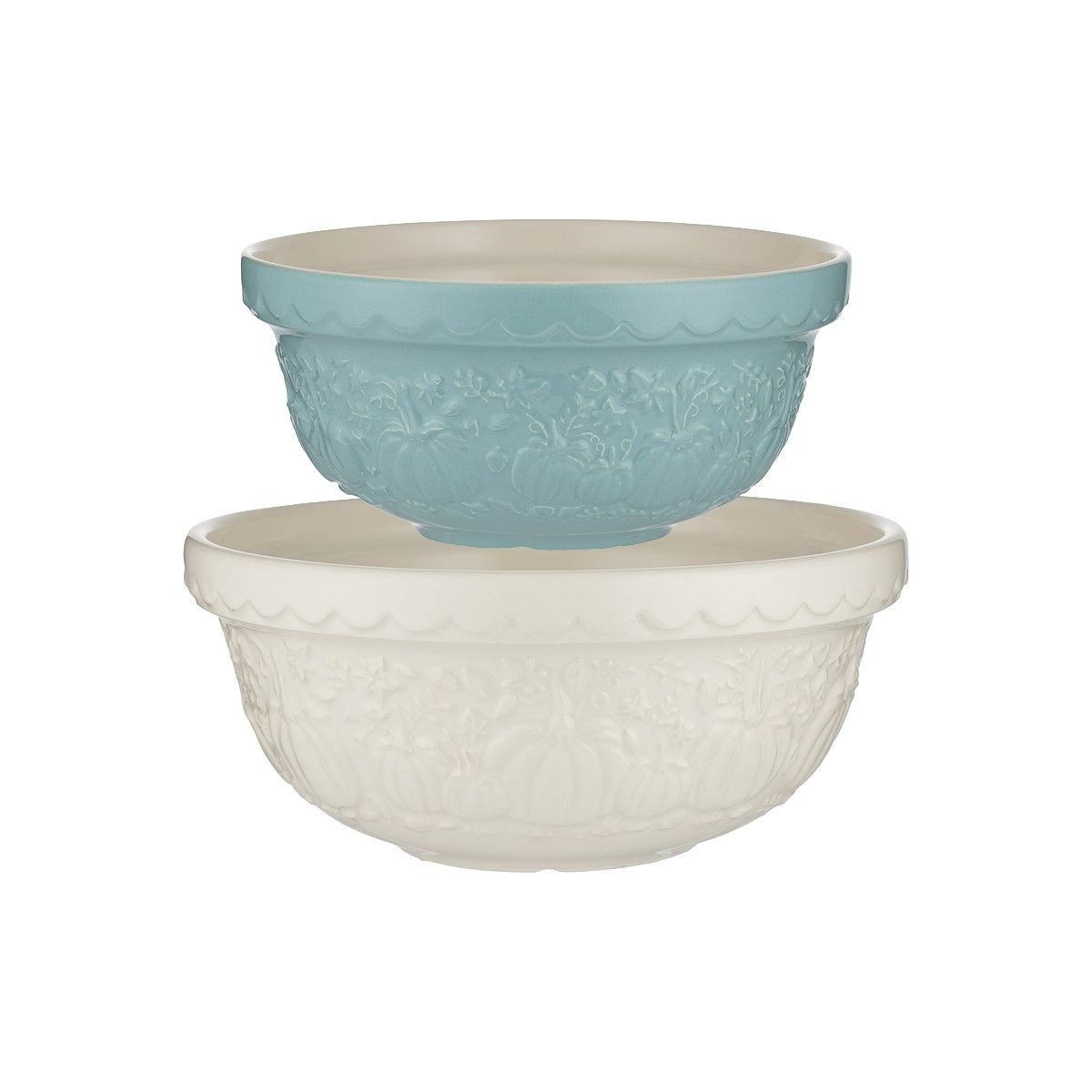 In The Pumpkin Patch First Frost 2-Piece Mixing Bowl Set (Cream