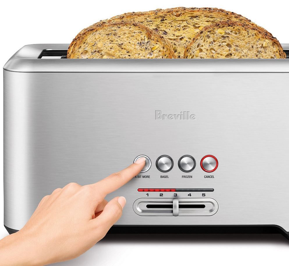 Breville Bit More 4-Slice Toaster, Brushed Stainless Steel, BTA730XL: Home  & Kitchen 