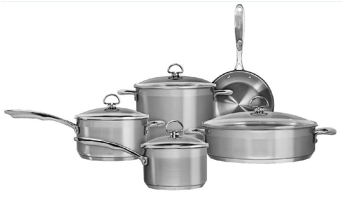 Induction 21 Steel Ceramic Coated Saucepan with Lid (1 Qt.)
