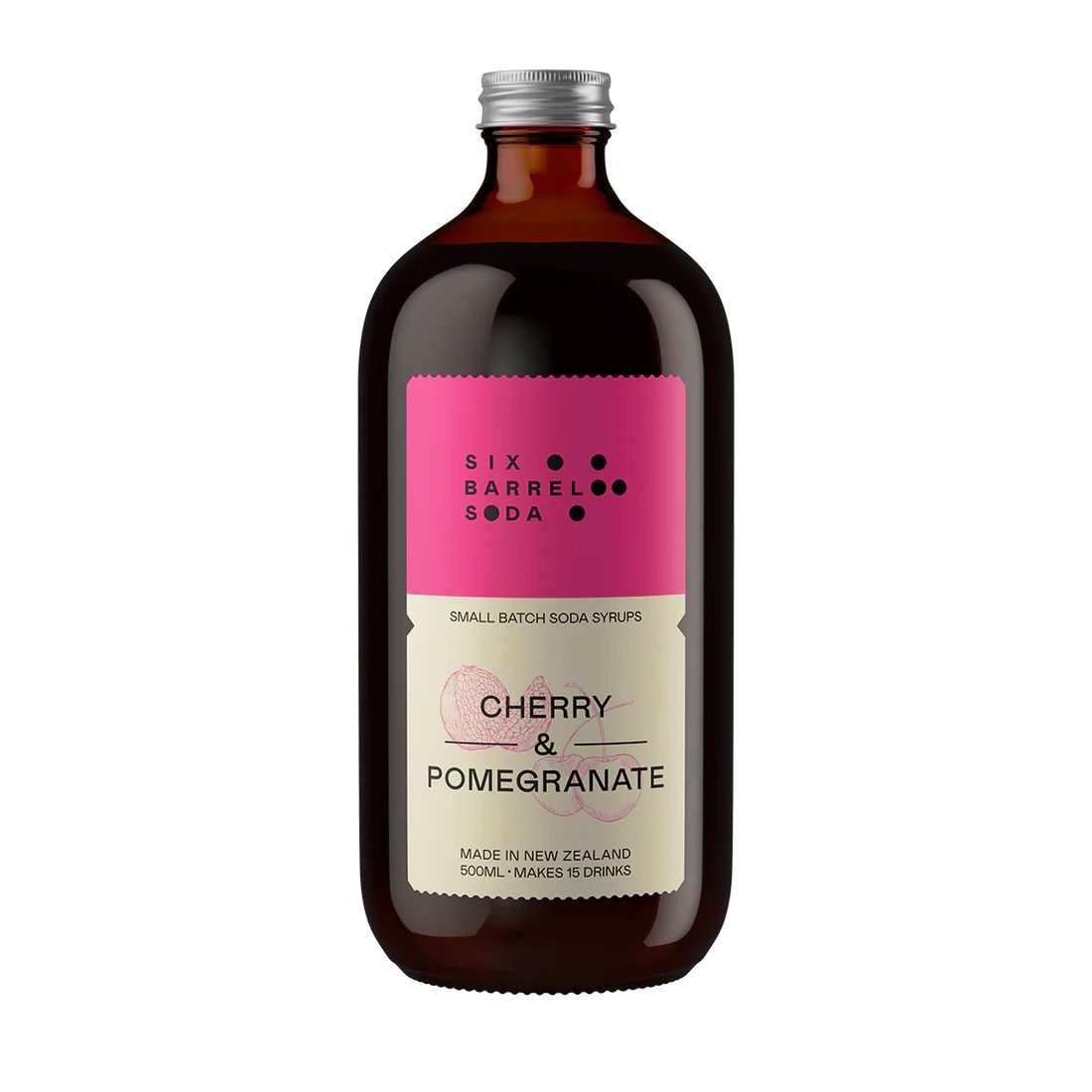 Six Barrel Soda Syrup 500 ML | Cherry & Pomegranate