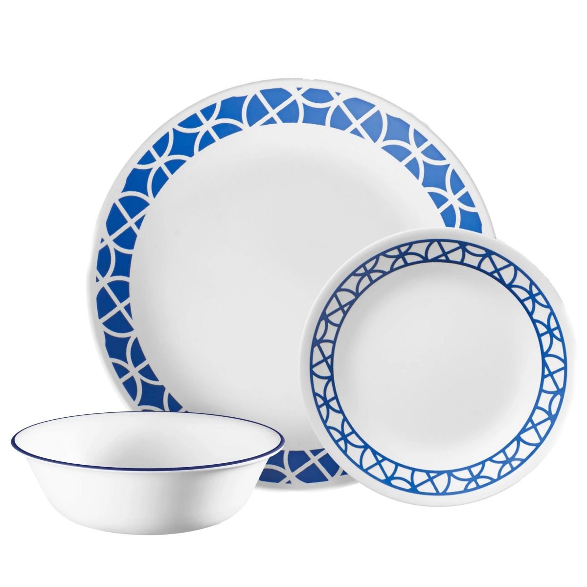 12-Piece Dinnerware Set - Cobalt Circles | Corelle | Everything