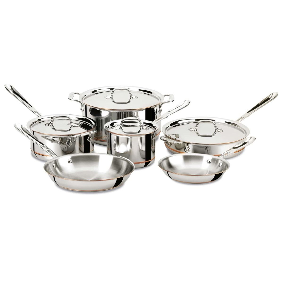 Copper Core 5-ply Bonded Cookware Set, 14 piece Set