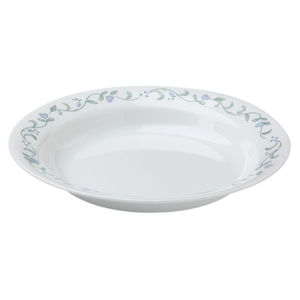 Corelle Country Cottage, White and Green Round 12-Piece Dinnerware