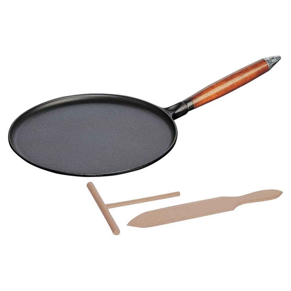 Staub Cast Iron Crepe Pan w/ Spreader and Spatula, 11