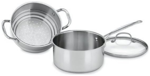 Cuisinart 719-18P Chef's Classic Stainless 2-Quart Saucepan with  Cover,Silver