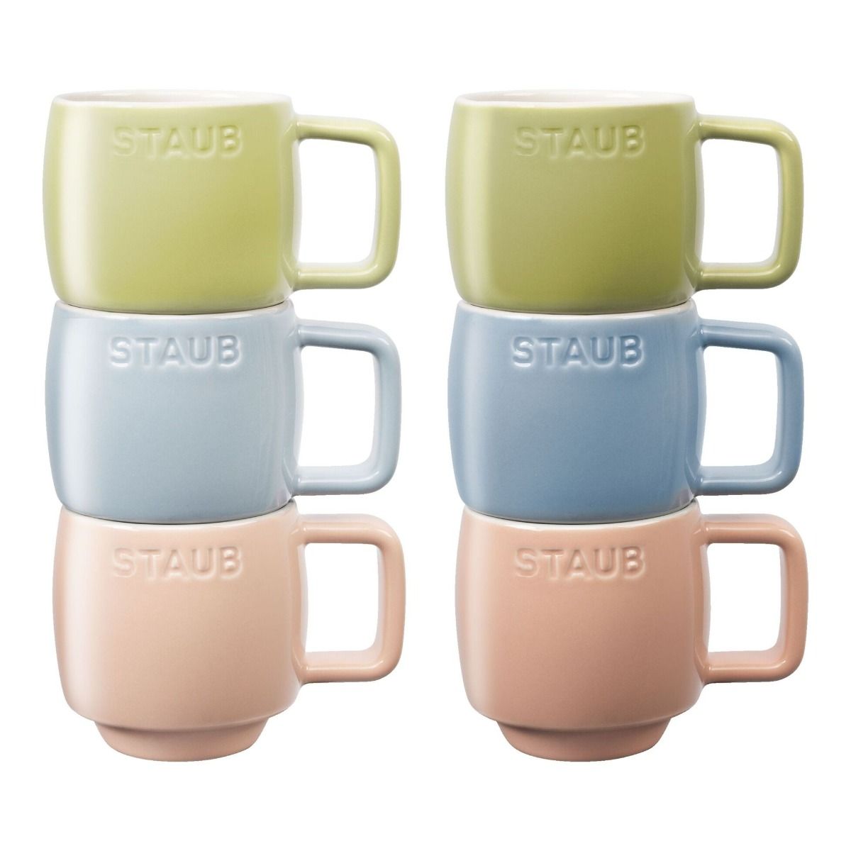 3.5oz Espresso Cups (Set of 6) (Macaron Pastels) | Staub