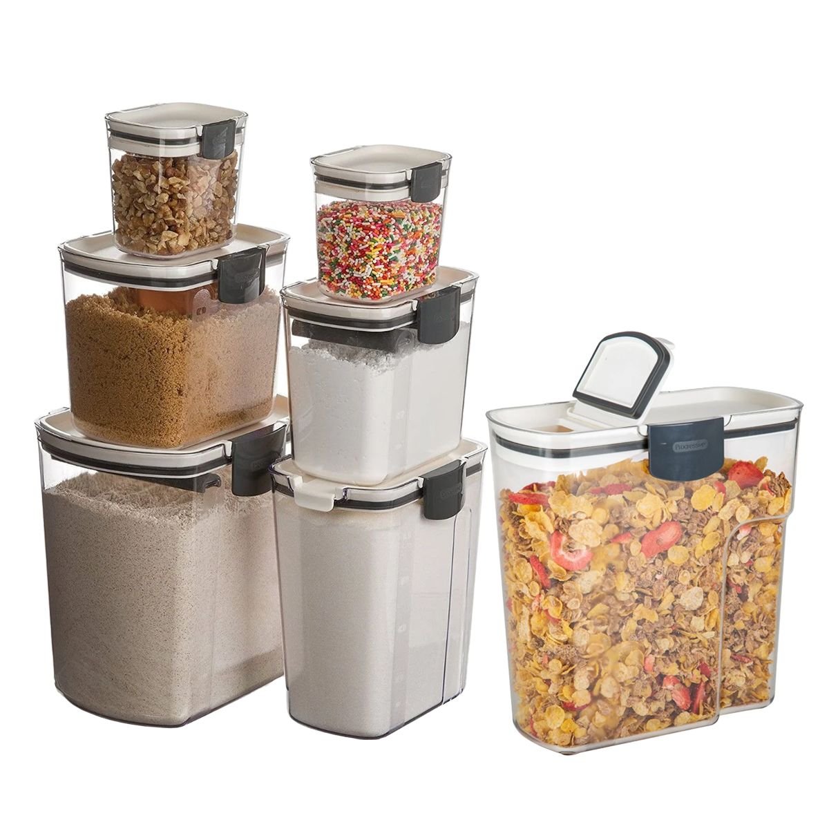 Airtight Dry Food Storage Containers,2.5 to 5Lbs Cereal Dry Food