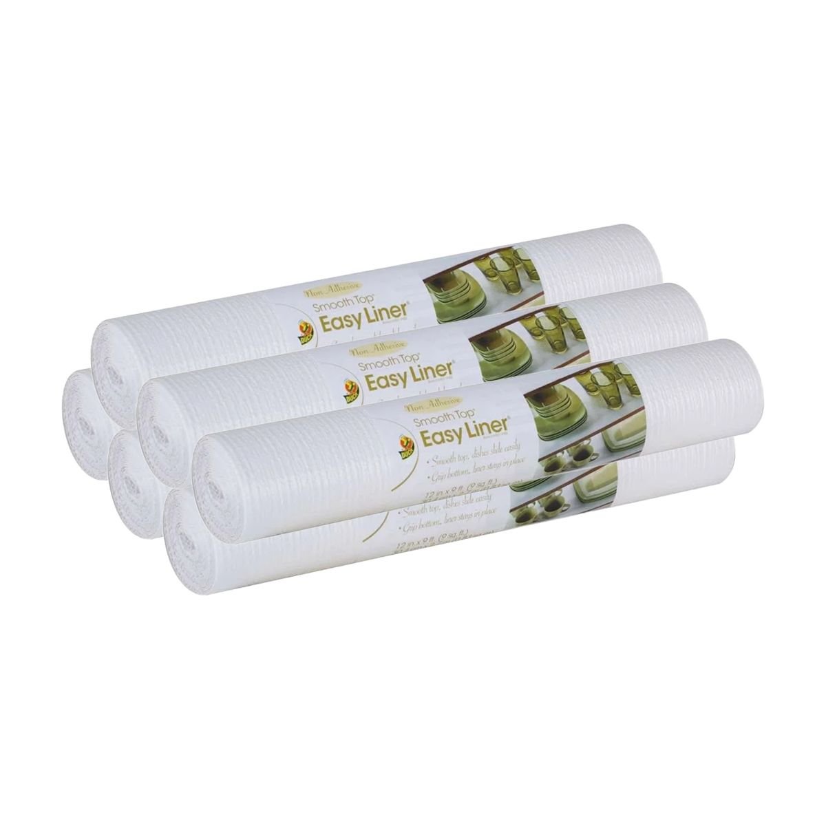 Duck Brand Smooth Top Easy Liner Non-Adhesive Shelf Liner - White