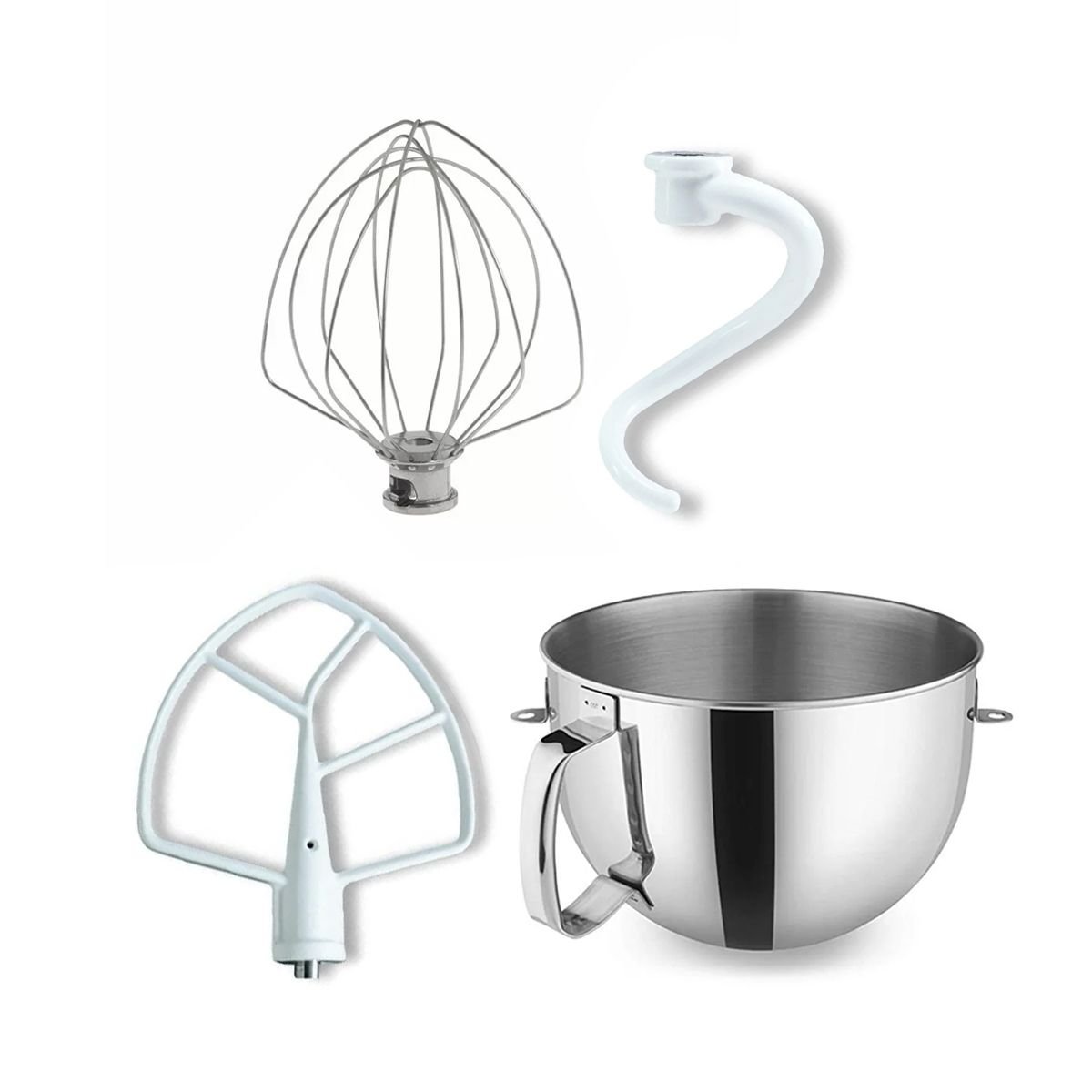 6-Quart Stainless Steel Bowl + Coated Pastry Beater Accessory Pack, KitchenAid