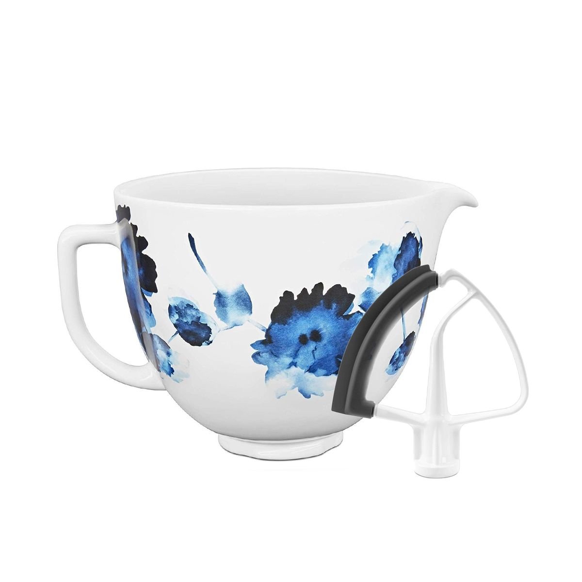 KitchenAid 5-Quart Blue Mermaid Textured Lace Ceramic Bowl, Fits 4.5-Quart  & 5