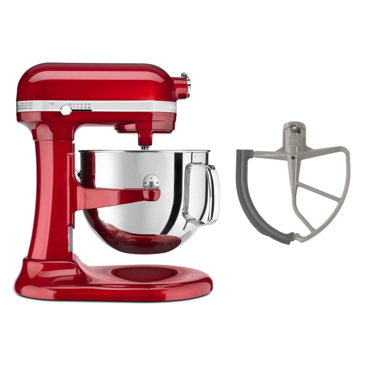 Omkreds Kommerciel Inspicere 7-Quart Pro Line Bowl-Lift Stand Mixer - Candy Apple Red + Flex Edge Beater  | KitchenAid | Everything Kitchens