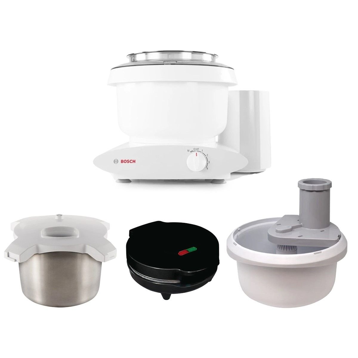 Universal 6.5-Quart Mixer + Ice Cream Maker Spiralizer Bundle | Bosch | Everything Kitchens