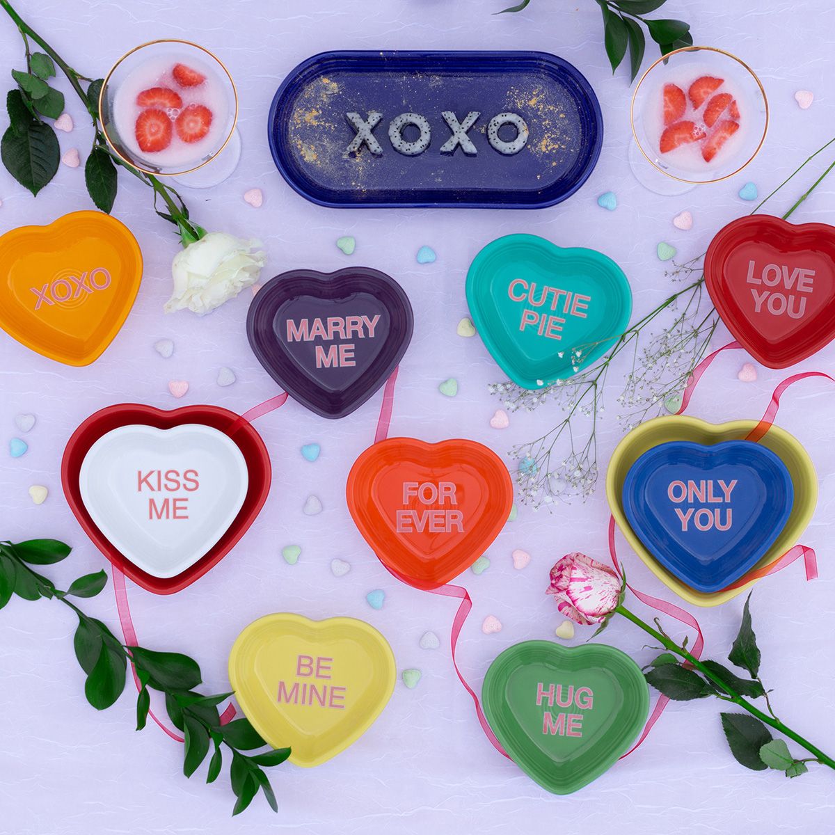 Fiesta® Sweet Candy Hearts 9oz Small Heart Bowl