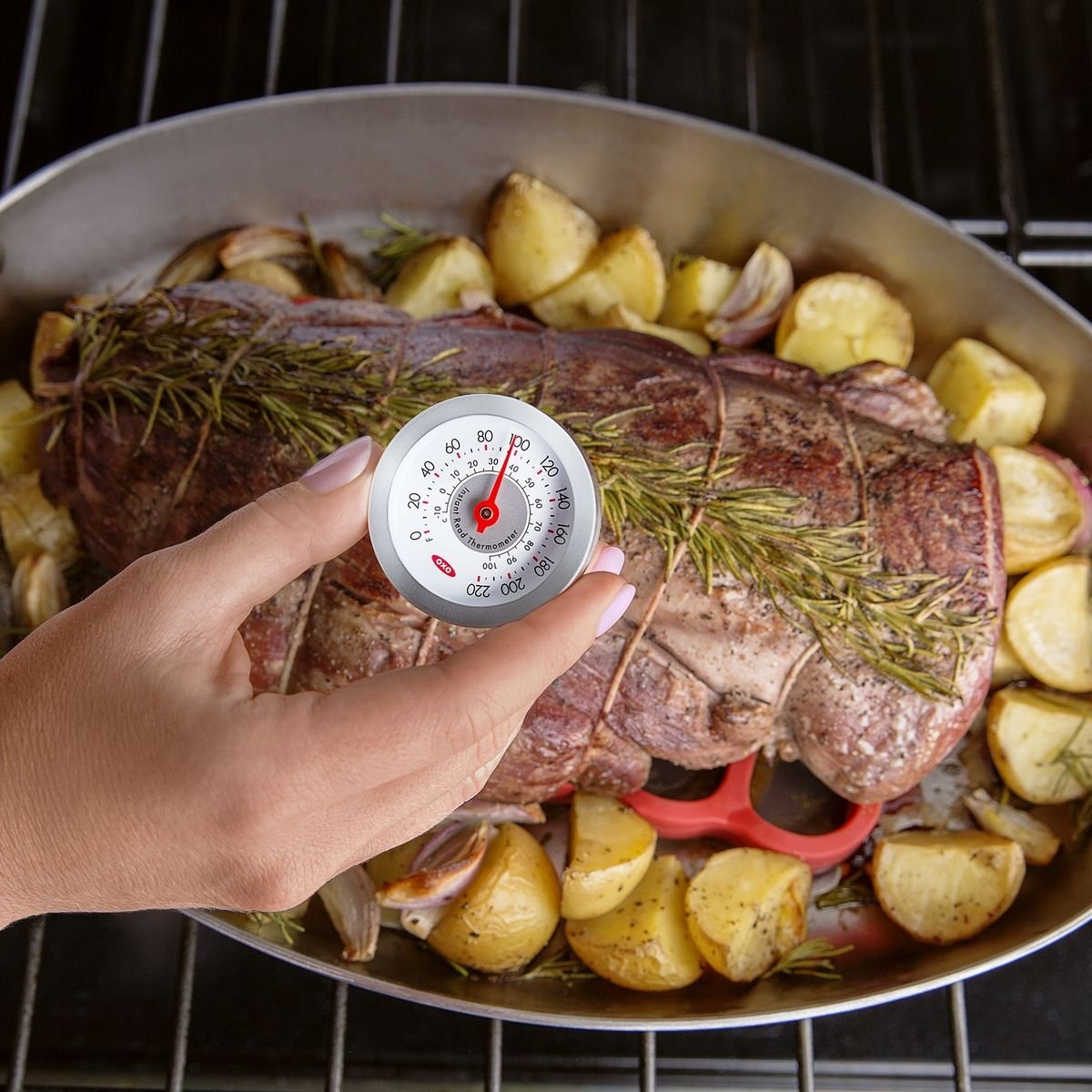 Take the guesswork out of food prep with this digital meat thermometer