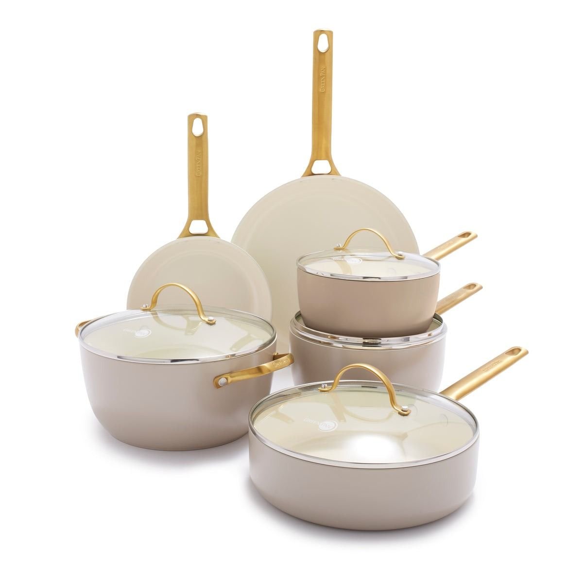 GP5 Colors Ceramic Nonstick 11-Piece Cookware Set | Cloud Cream