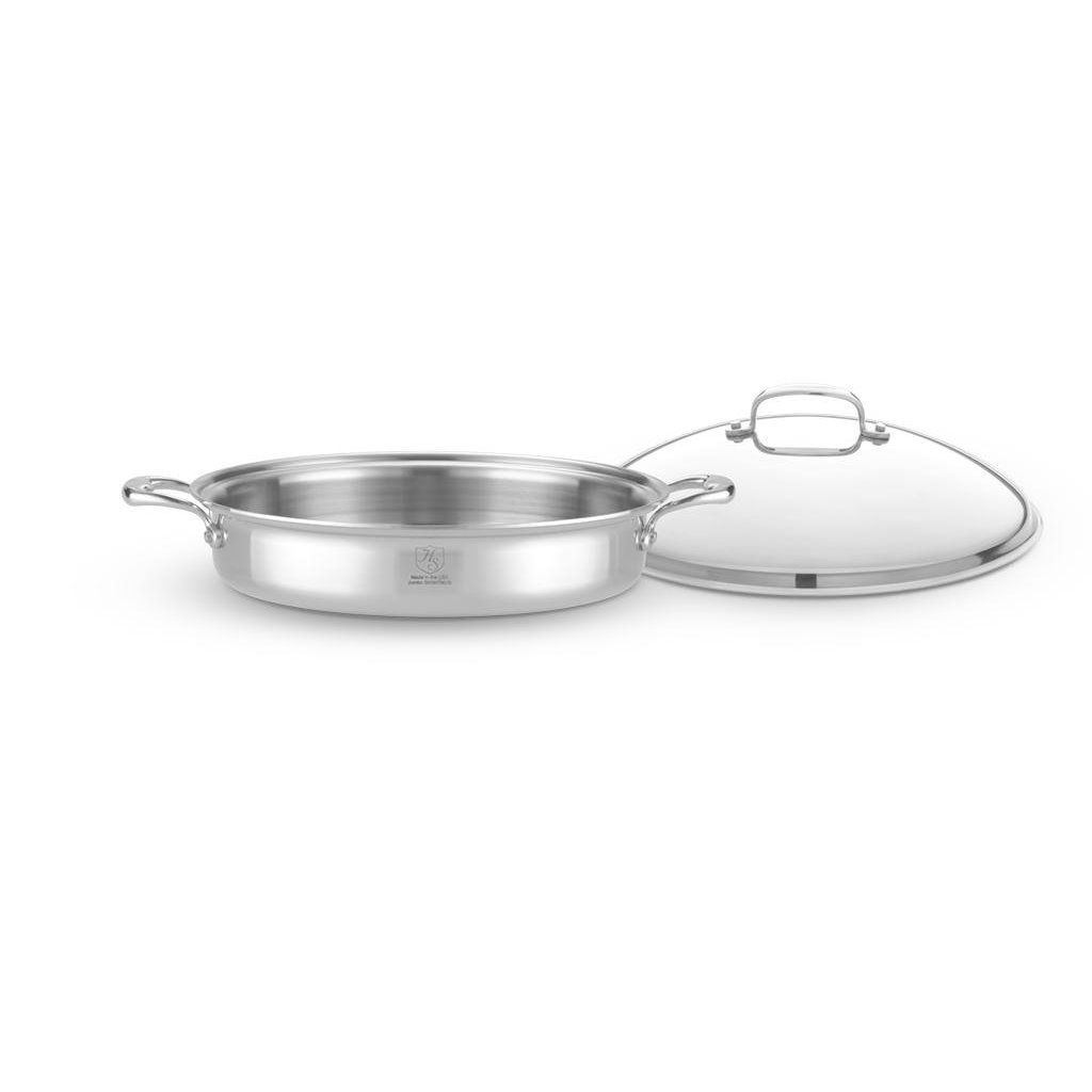 All-Clad D3 Stainless Steel SauteusePan - 3 QT Saute Pan With Lid