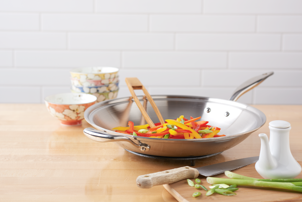 13.5 Stainless Steel French Skillet with Lid, Heritage Steel