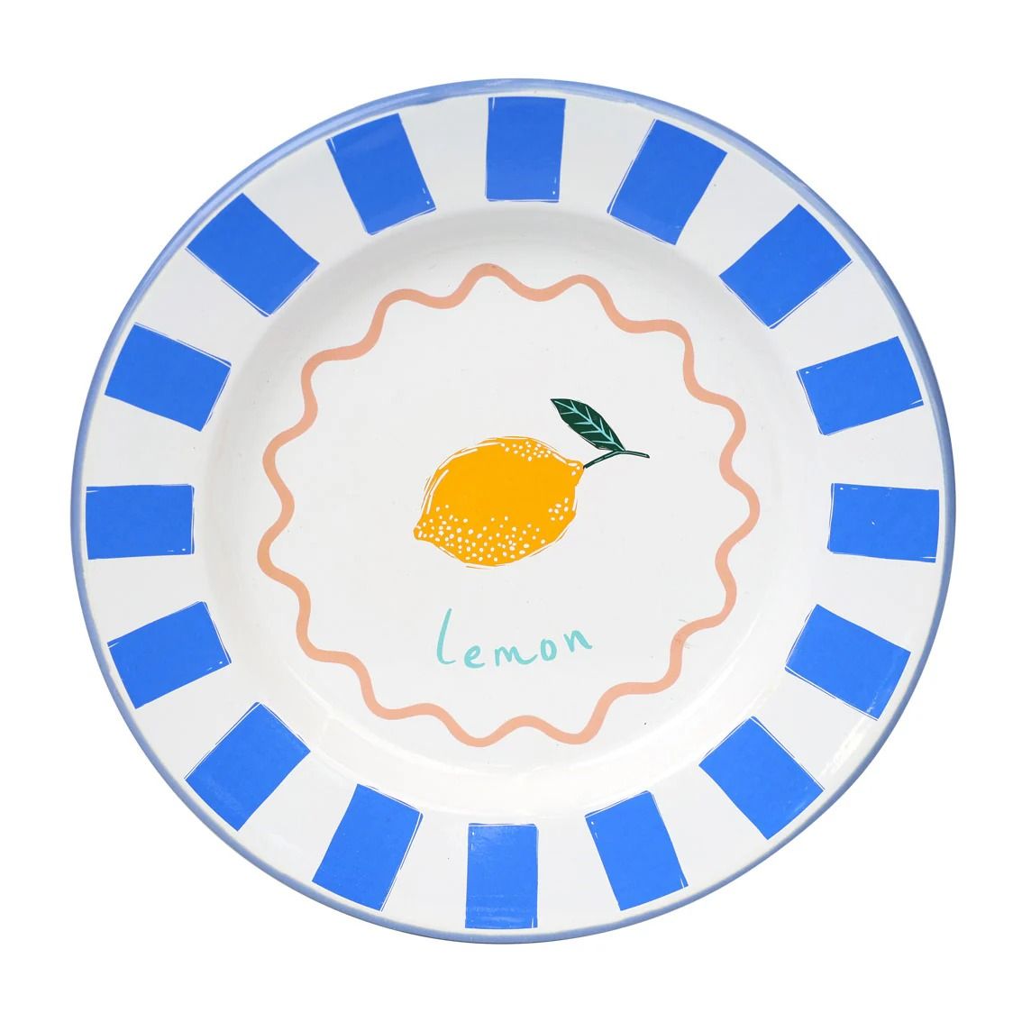 Talking Tables Enamel Plate (9.8 inches) | Lemon