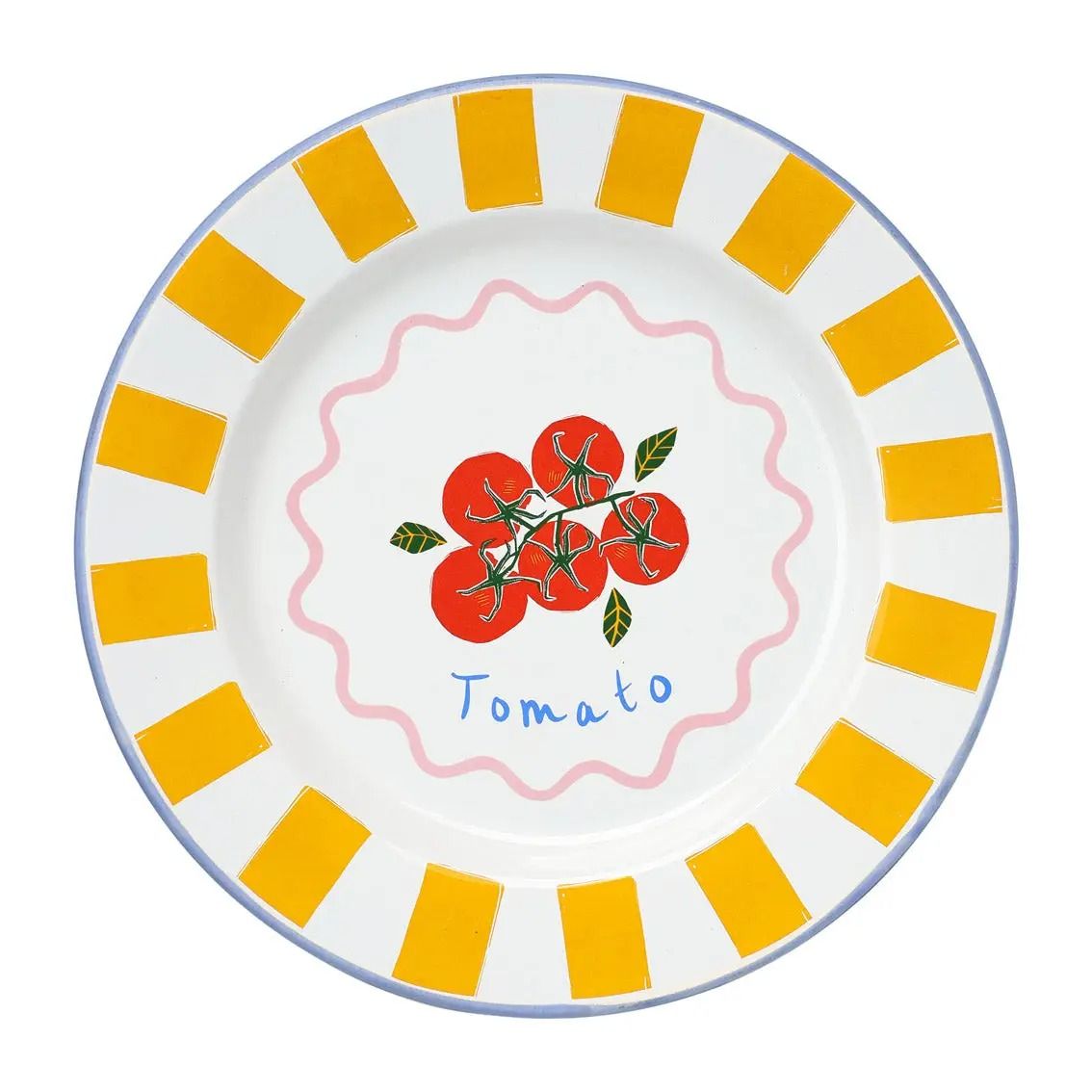 Talking Tables 9.8" Enamel Plate | Tomato