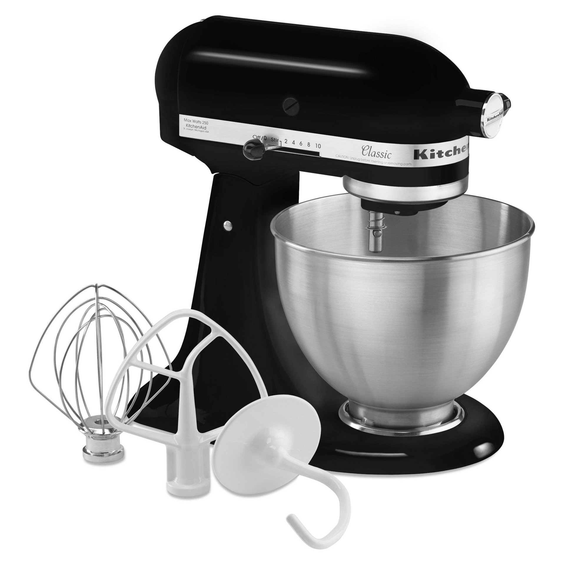 Buy the KitchenAid Classic 10 Speed Tilt-Head Stand Mixer With Bowl And  Attachments - Model No. K45SSWH - Powers On