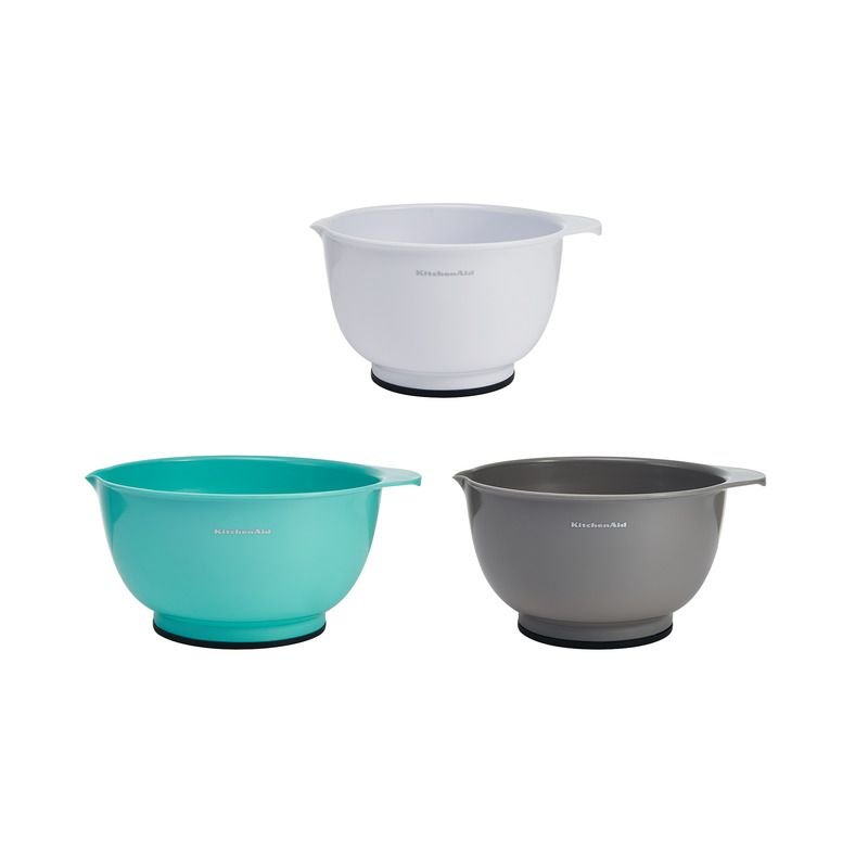 Kitchen Aid Set Of 3 Mixing Bowls (KE175OSA7A) NEW - 2 1/2, 3 1/2, 4 1/2  QTS
