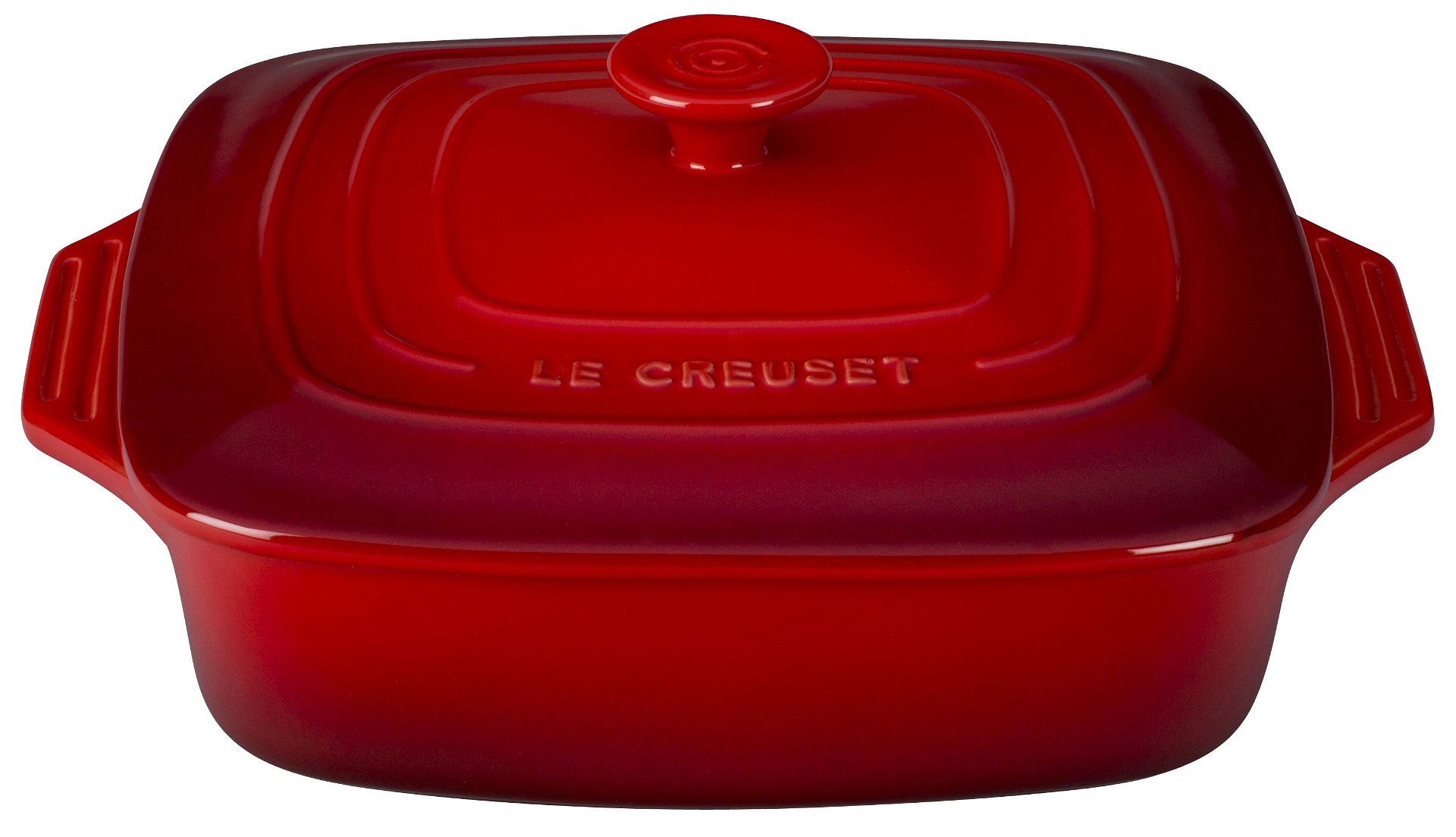 SET OF 2 Le Creuset Stoneware 28oz Cerise Red Wok Dish