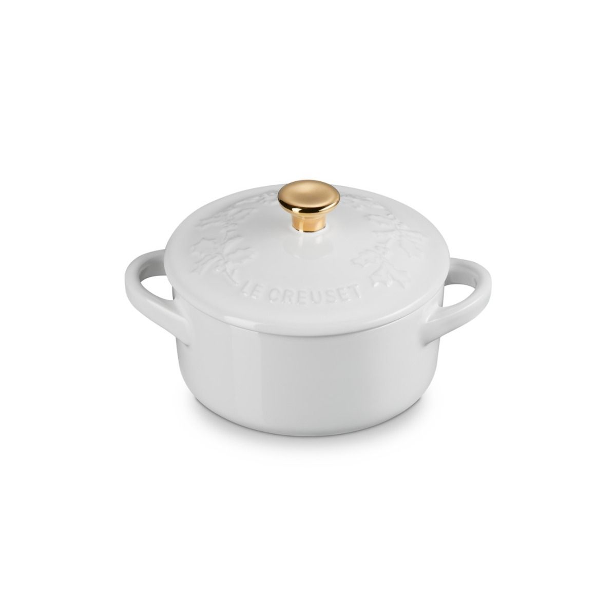 Holly Collection 8oz Mini Cocotte (White) | Le Creuset