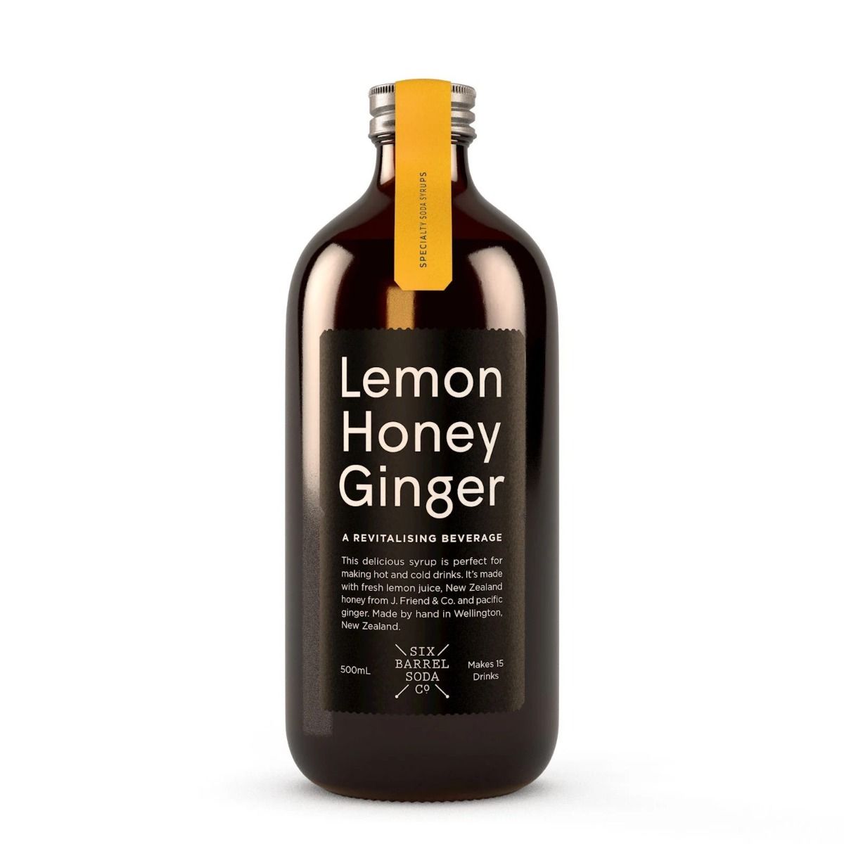 Six Barrel Soda Syrup 500 ML | Lemon Honey Ginger