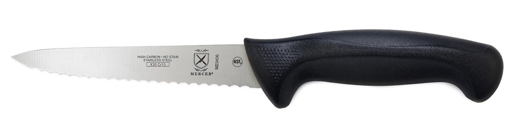 Mercer Culinary M23306 Millennia Black Handle, 6-Inch, Utility Knife